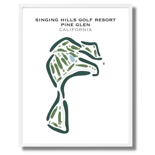 Singing Hills Golf Resort, Pine Glen, California - Printed Golf Courses