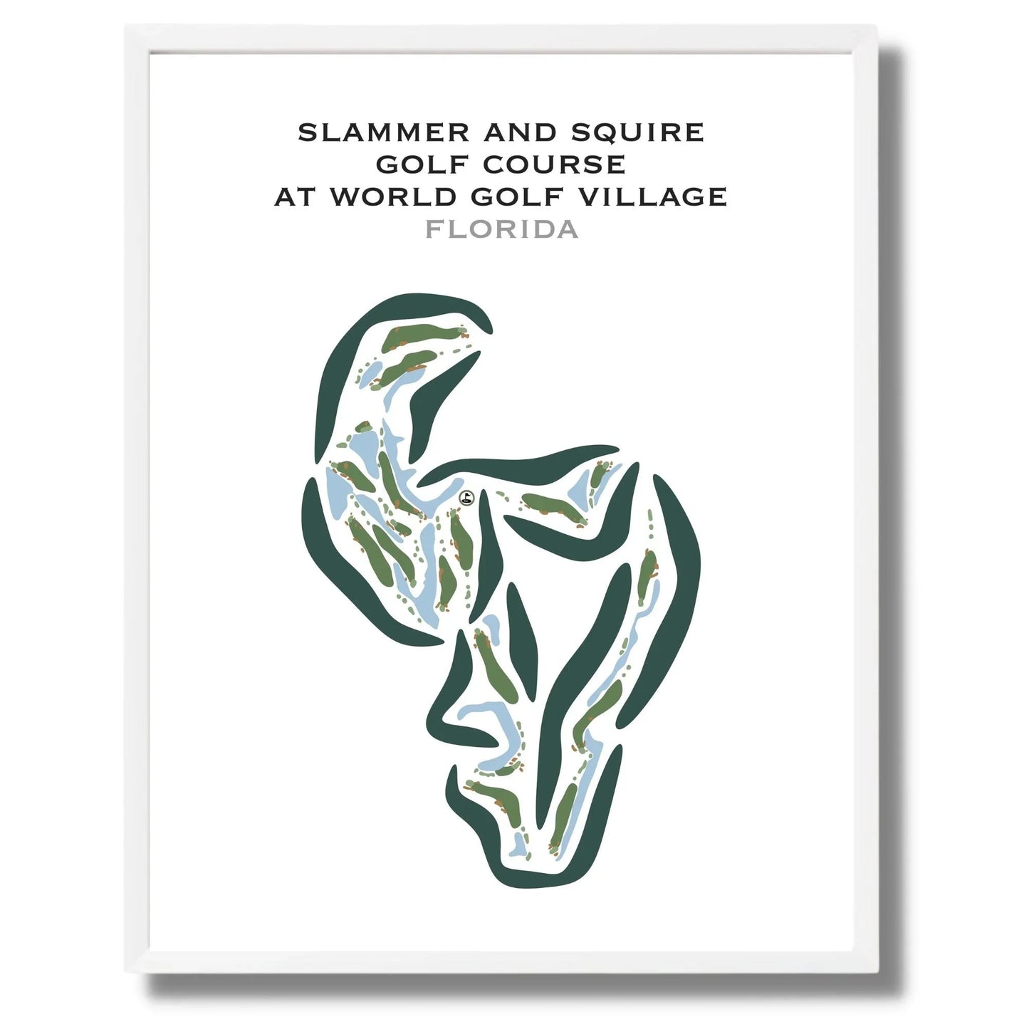 Slammer and Squire Golf Course at World Golf Village, St. Augustine, Florida - Printed Golf Courses