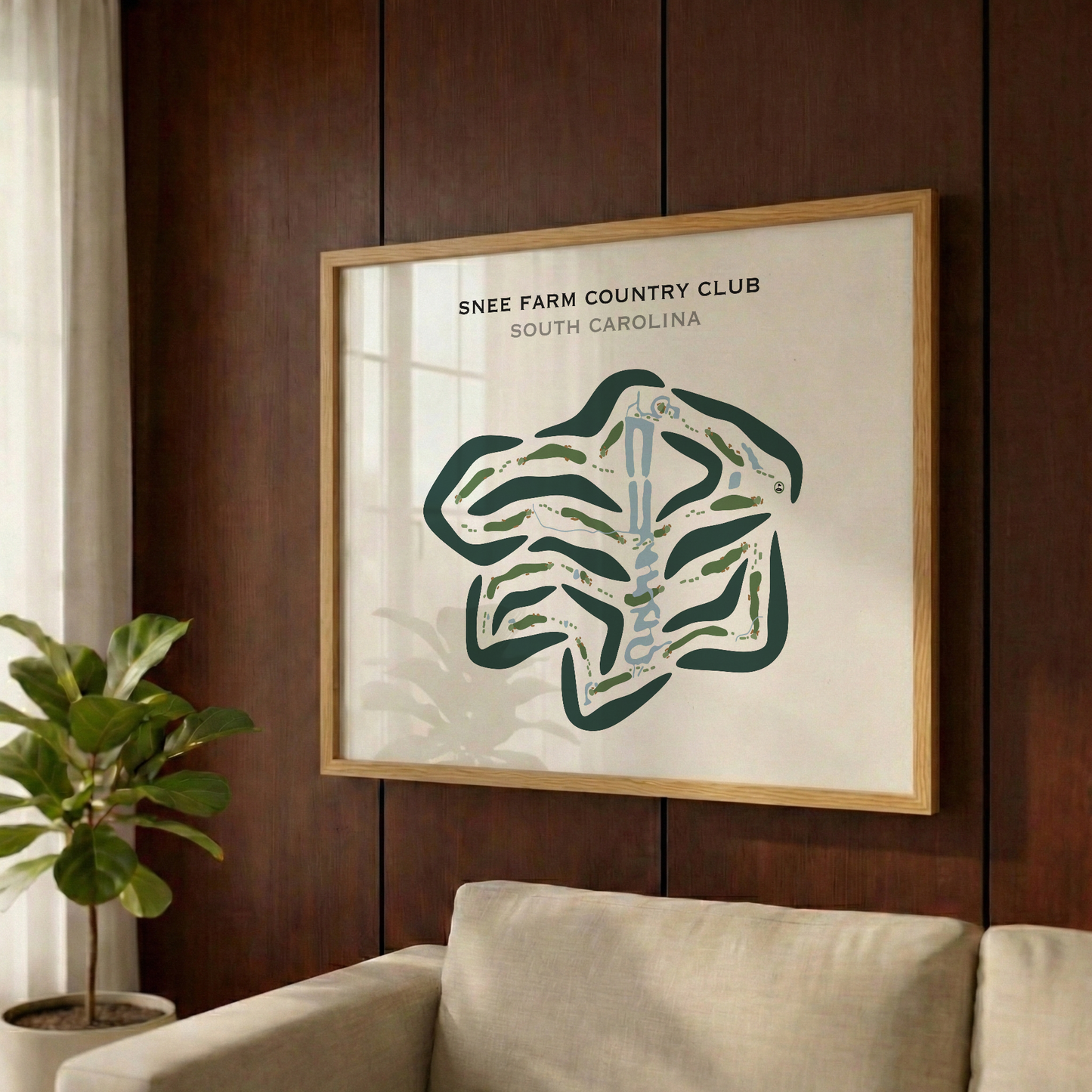 Snee Farm Country Club, South Carolina - Printed Golf Course