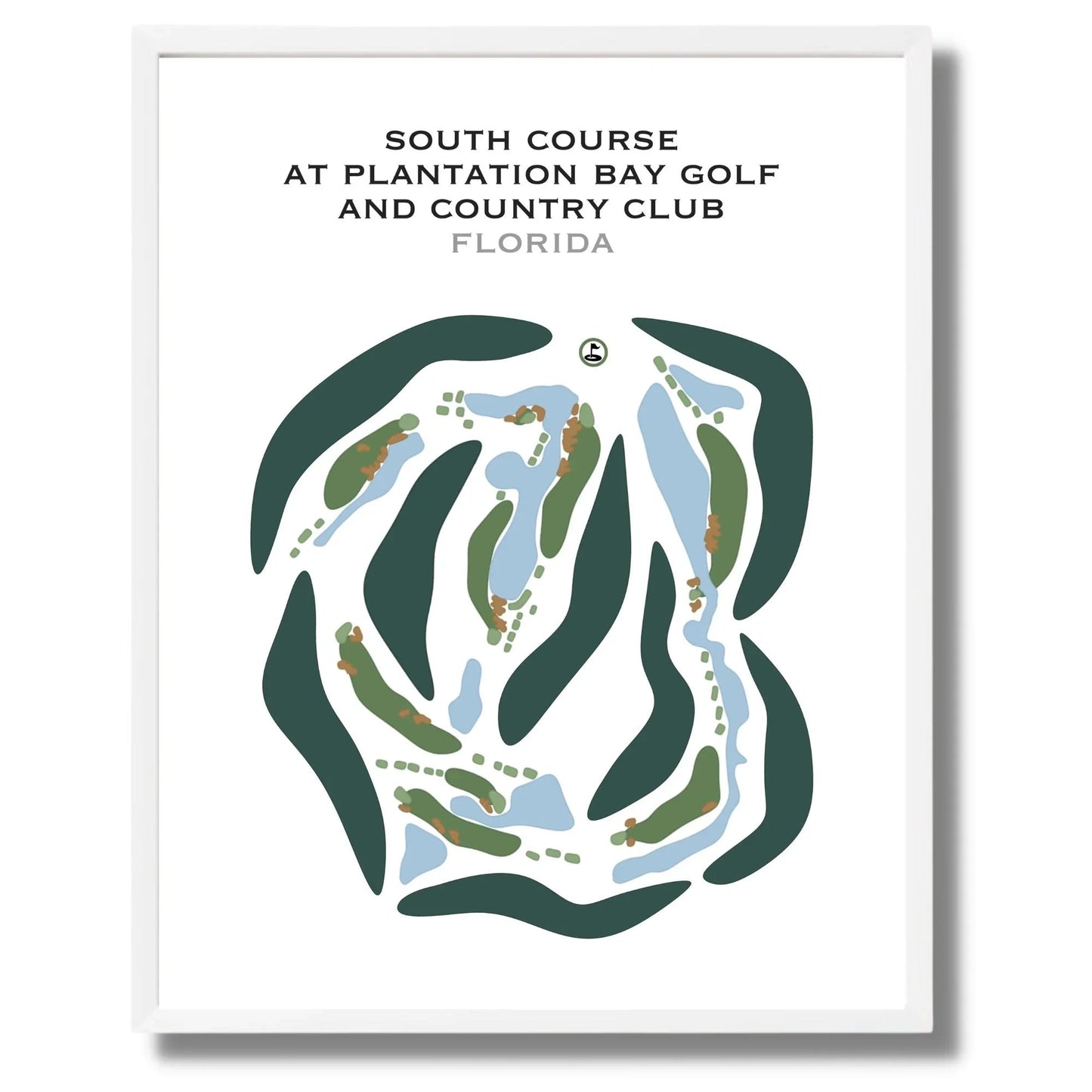 South Course at Plantation Bay Golf & Country Club, Florida  - Printed Golf Courses