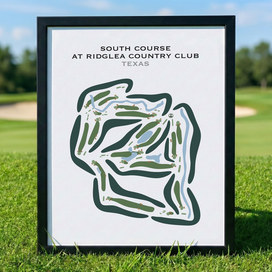 South Course at Ridglea Country Club, Texas - Printed Golf Courses
