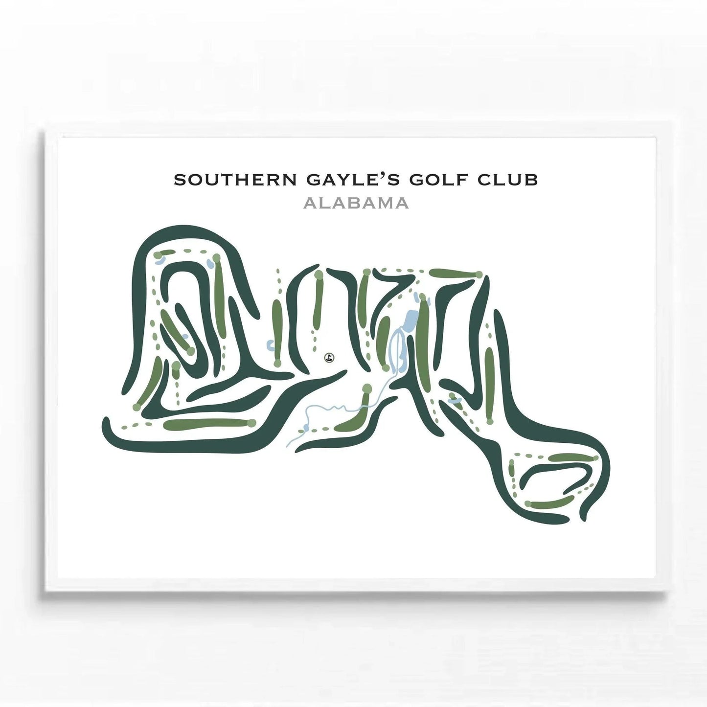 Southern Gayle's Golf Club, Alabama - Printed Golf Courses