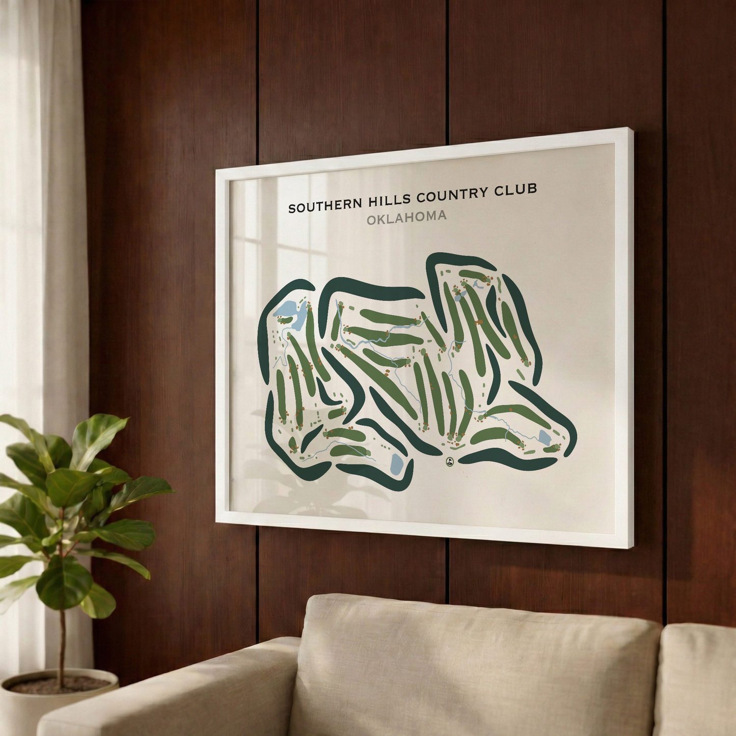 Southern Hills Country Club, Oklahoma - Printed Golf Courses