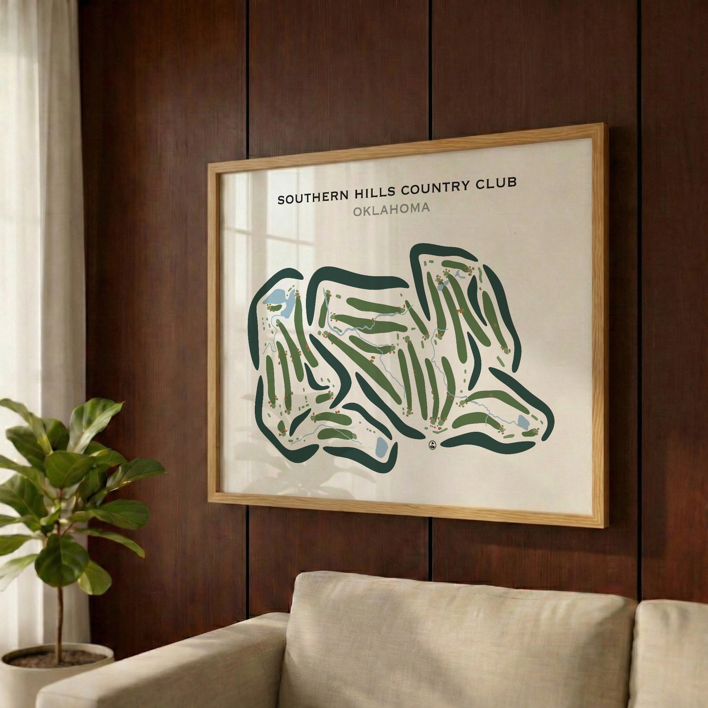 Southern Hills Country Club, Oklahoma - Printed Golf Courses