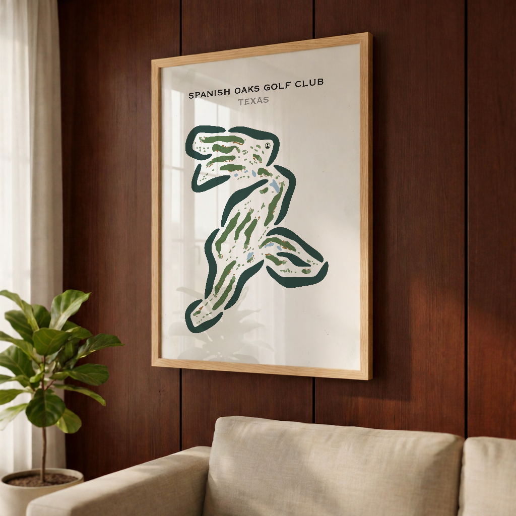Spanish Oaks Golf Course, Texas - Printed Golf Courses