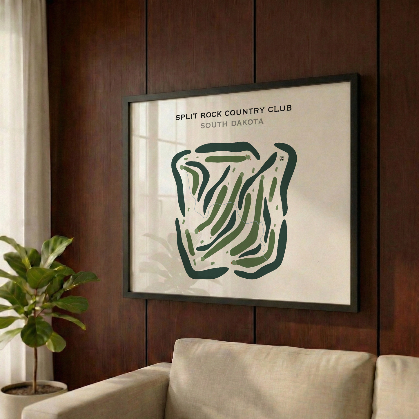 Split Rock Country Club, South Dakota - Printed Golf Courses