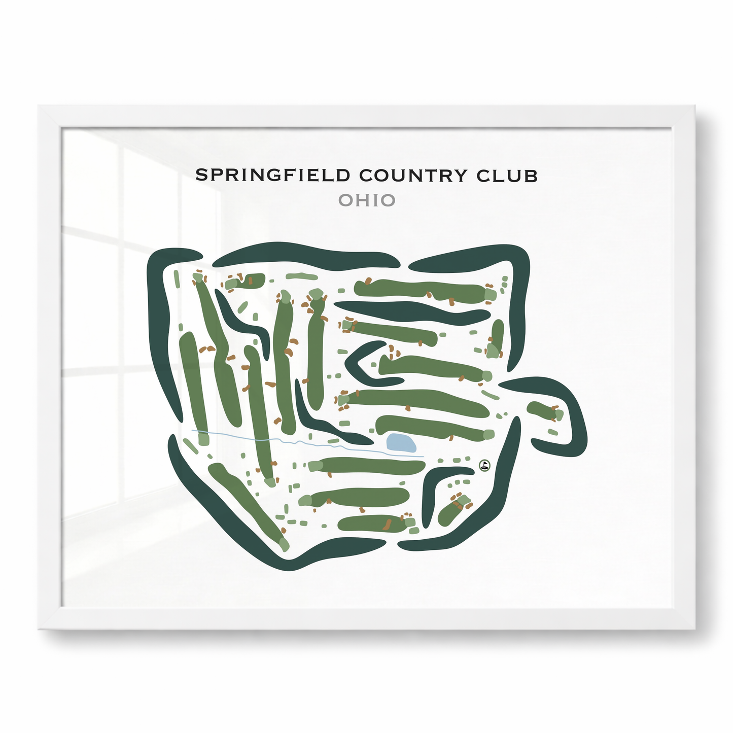 Springfield Country Club, Ohio - Printed Golf Courses