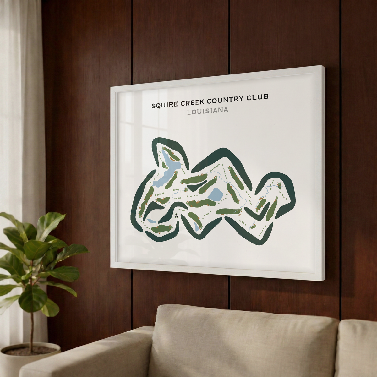 Squire Creek Country Club, Louisiana - Printed Golf Courses