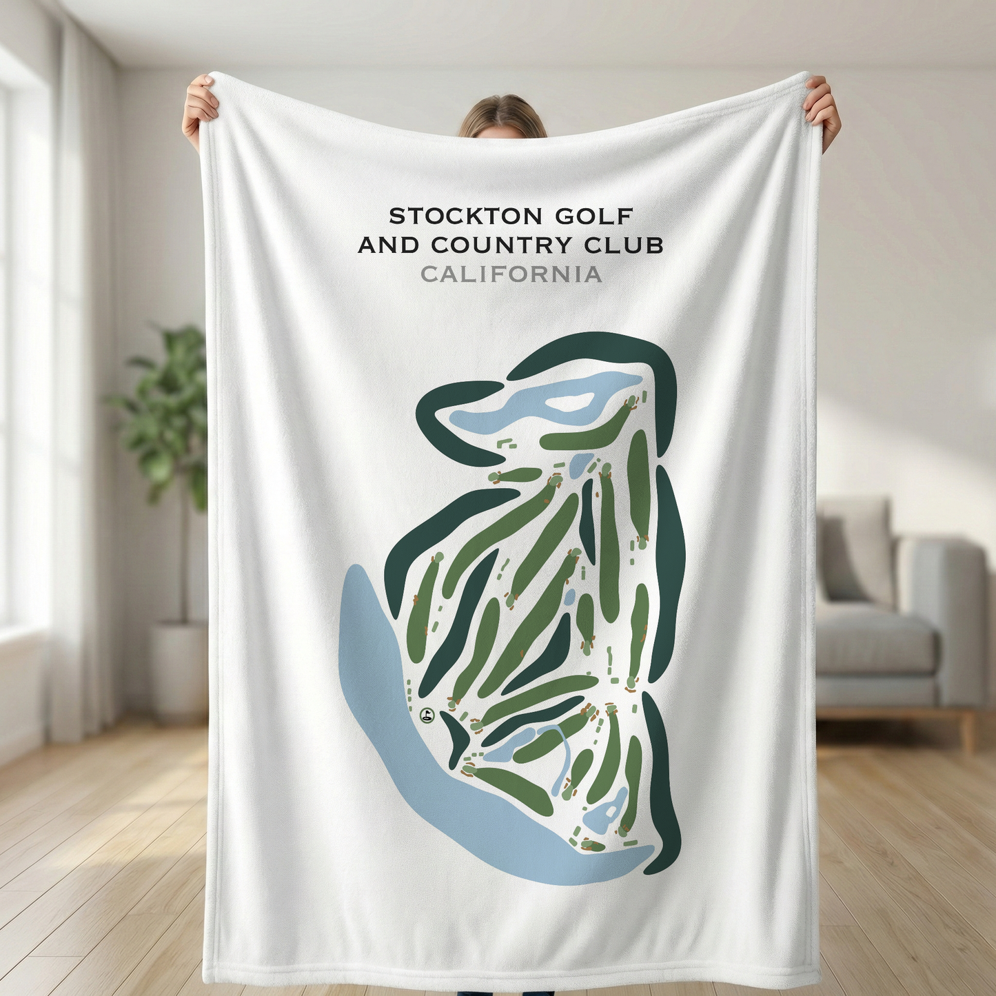 Stockton Golf & Country Club, California - Printed Golf Courses