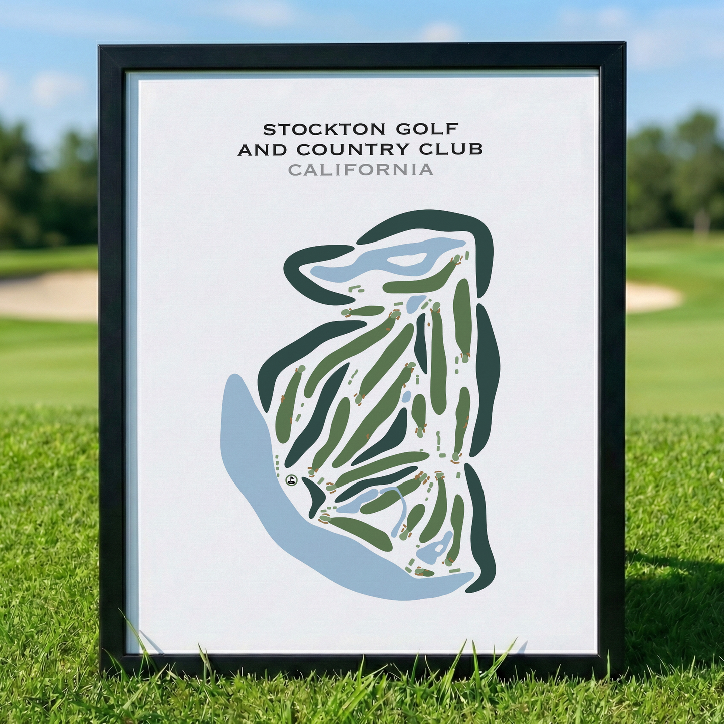 Stockton Golf & Country Club, California - Printed Golf Courses