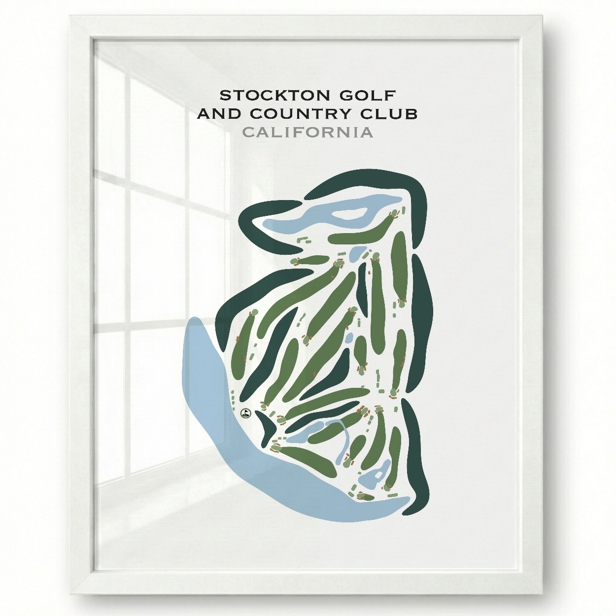 Stockton Golf & Country Club, California - Printed Golf Courses