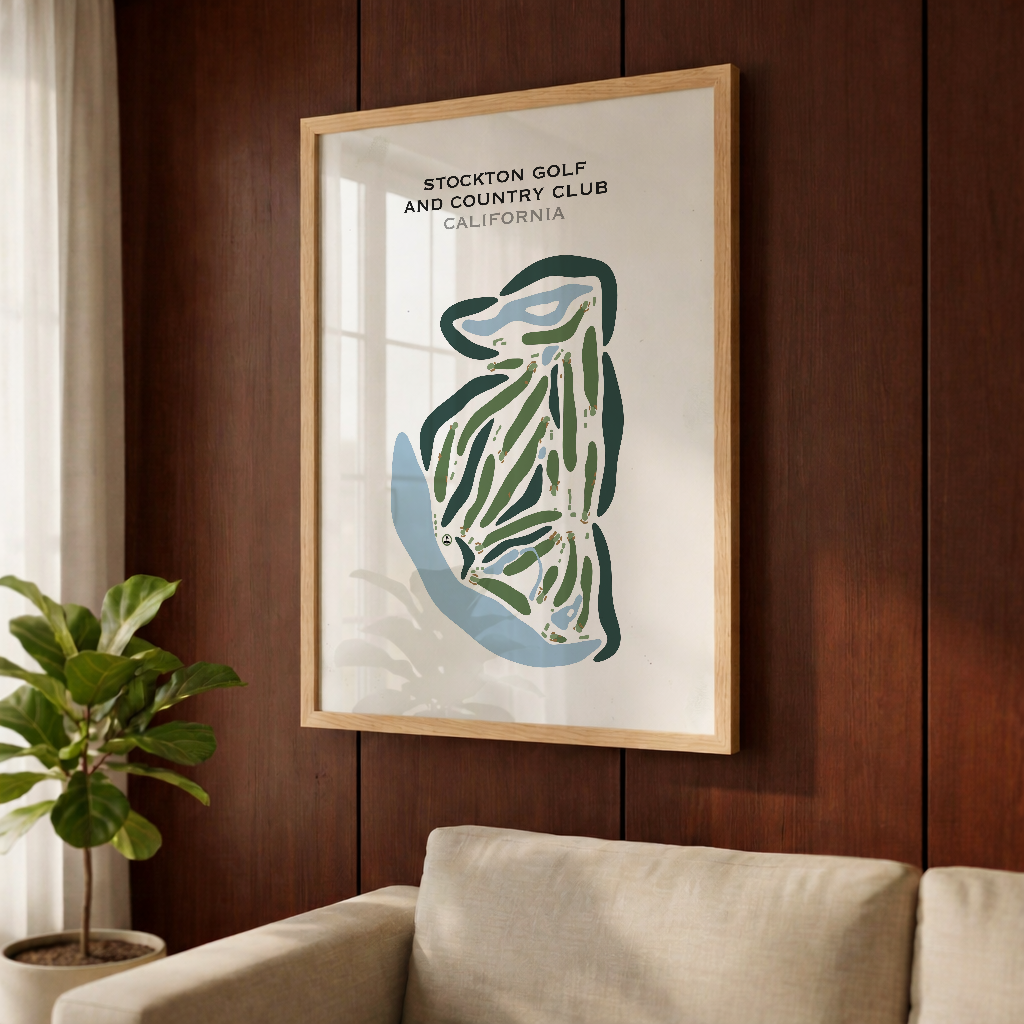 Stockton Golf & Country Club, California - Printed Golf Courses