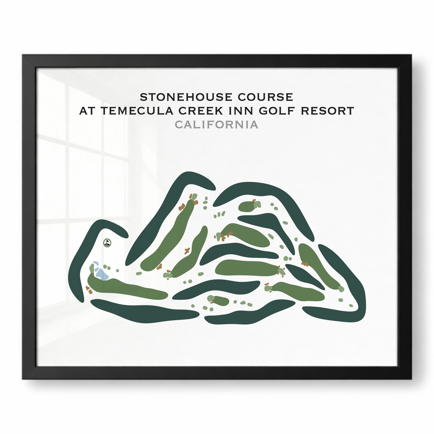 Stonehouse Course at Temecula Creek Inn Golf Resort, California - Printed Golf Courses