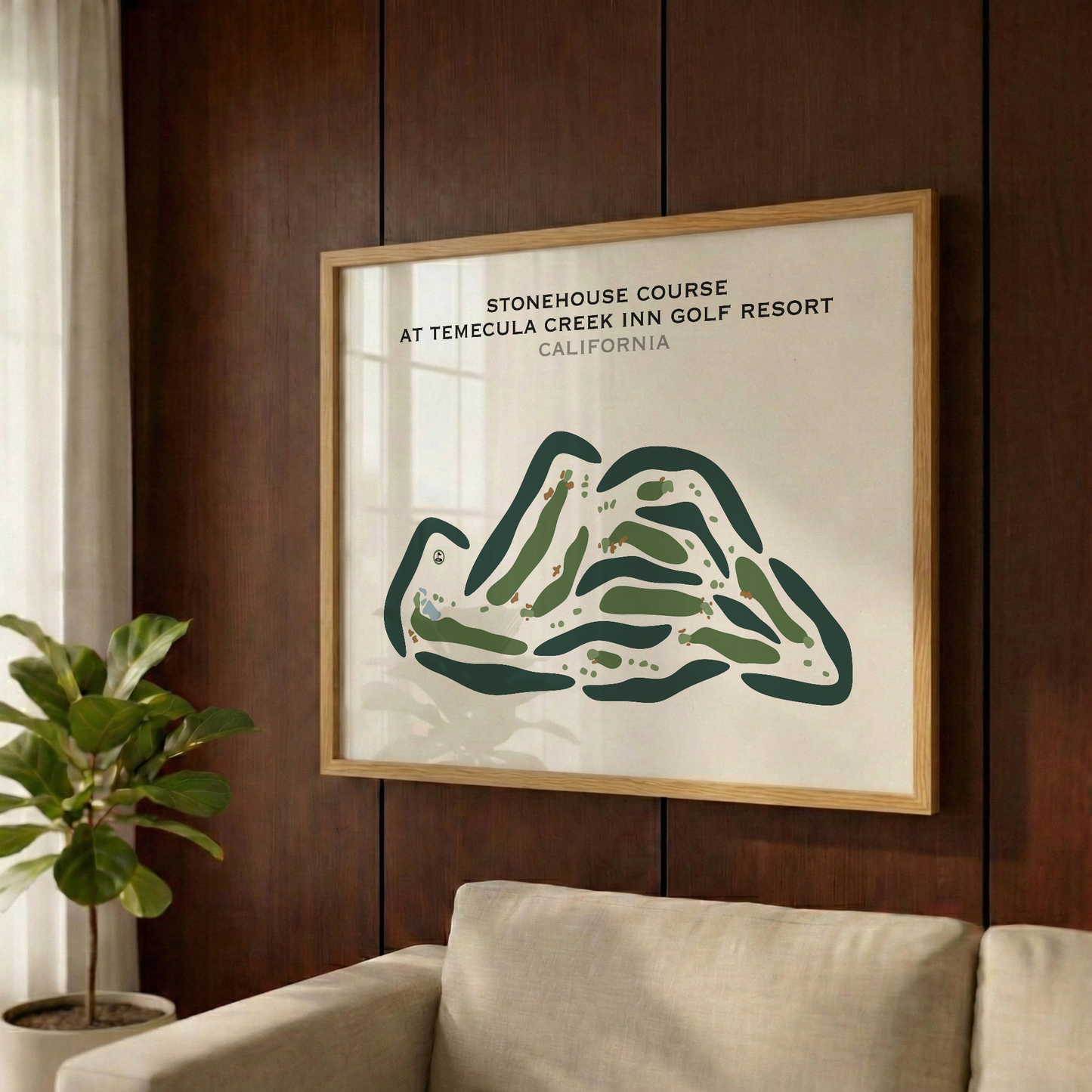 Stonehouse Course at Temecula Creek Inn Golf Resort, California - Printed Golf Courses