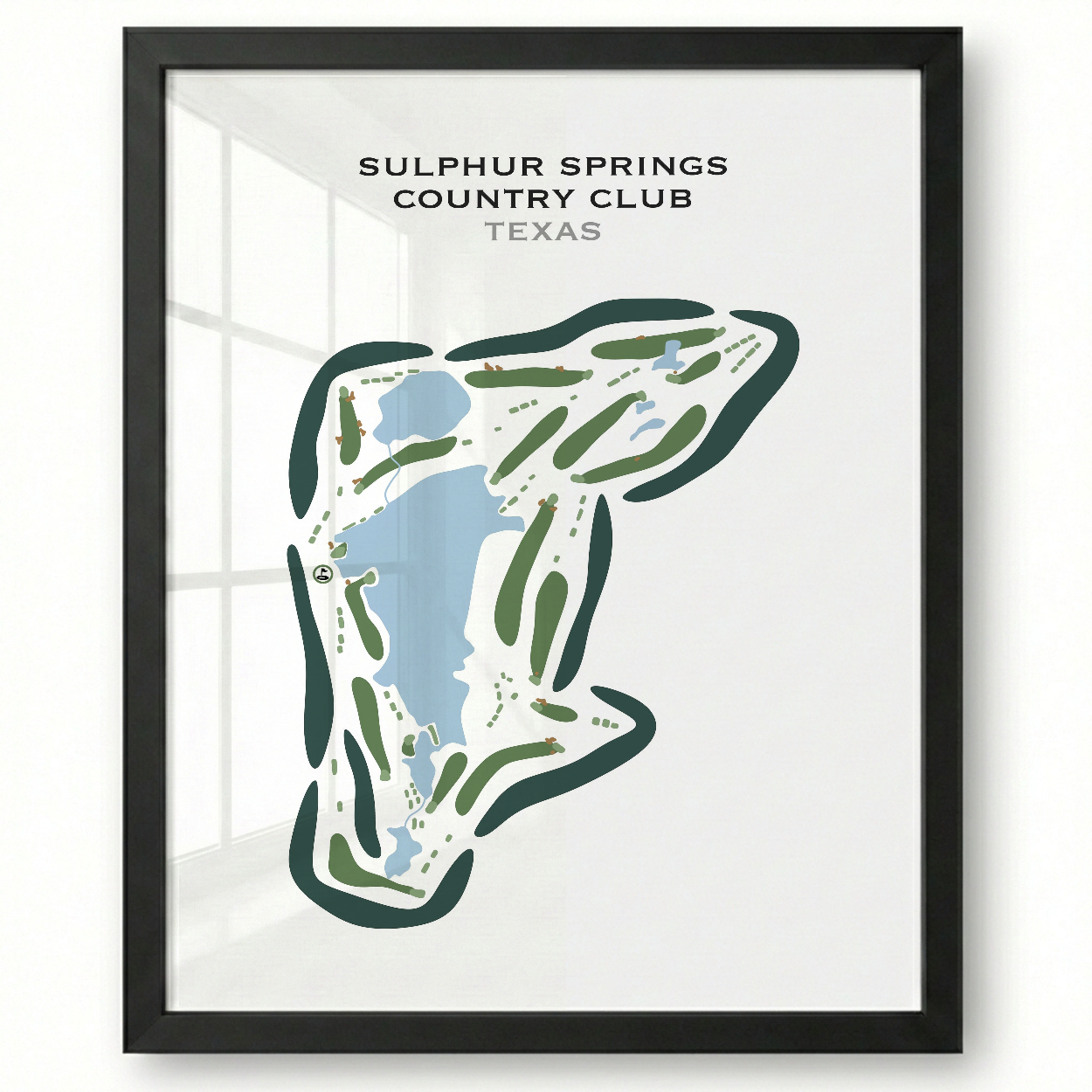 Sulphur Springs Country Club, Texas - Printed Golf Courses
