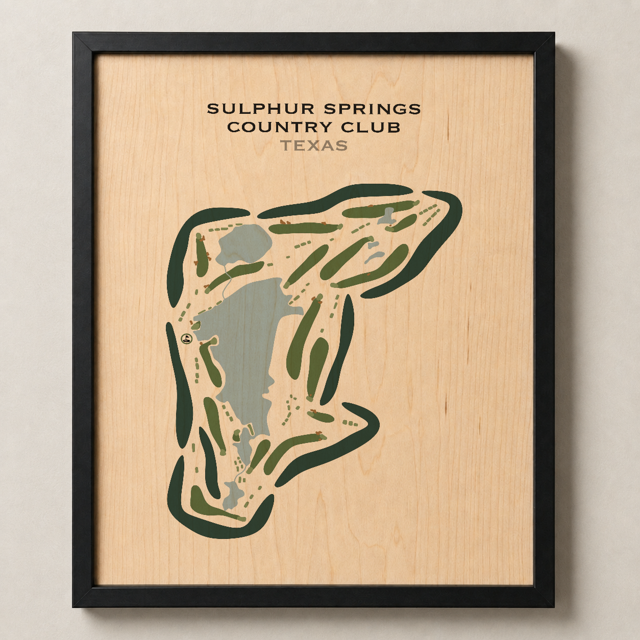 Sulphur Springs Country Club, Texas - Printed Golf Courses
