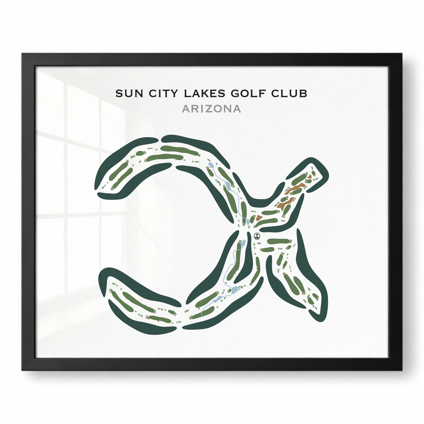 Sun City Lakes Golf Club, Arizona - Printed Golf Courses