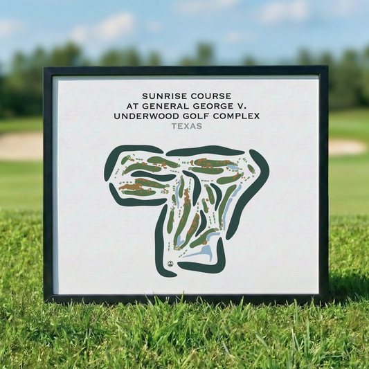 Sunrise Course at General George V. Underwood Golf Complex, Texas - Printed Golf Courses
