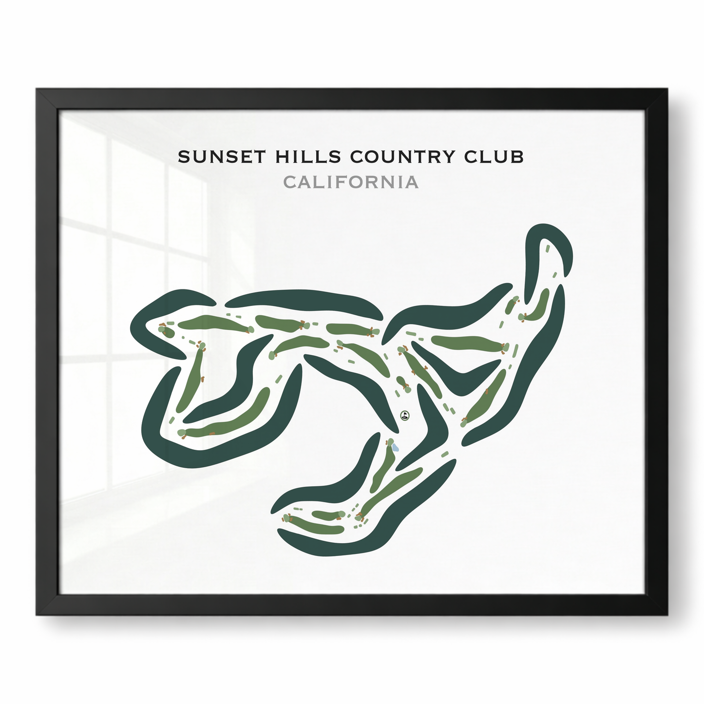 Sunset Hills Country Club, California - Printed Golf Course