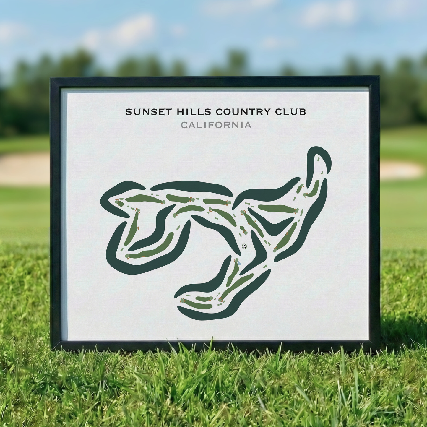 Sunset Hills Country Club, California - Printed Golf Course