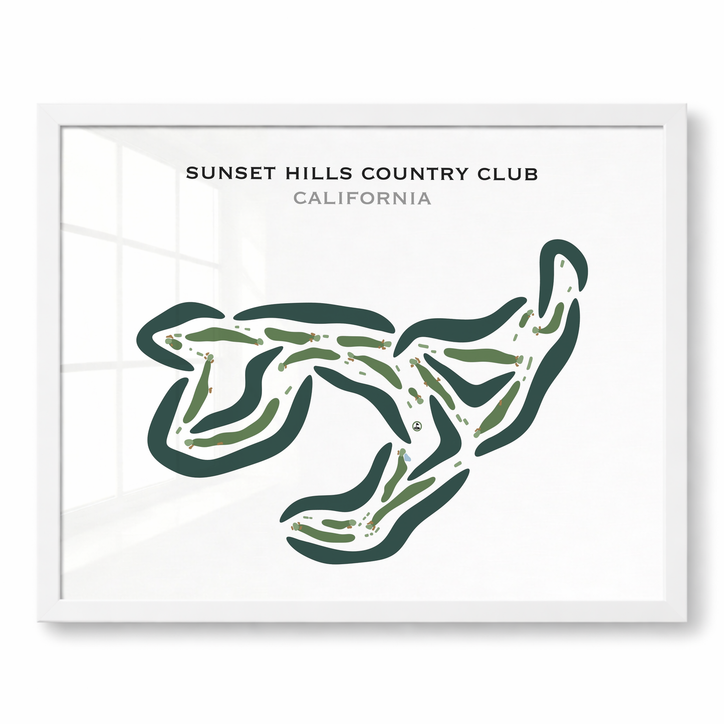 Sunset Hills Country Club, California - Printed Golf Course