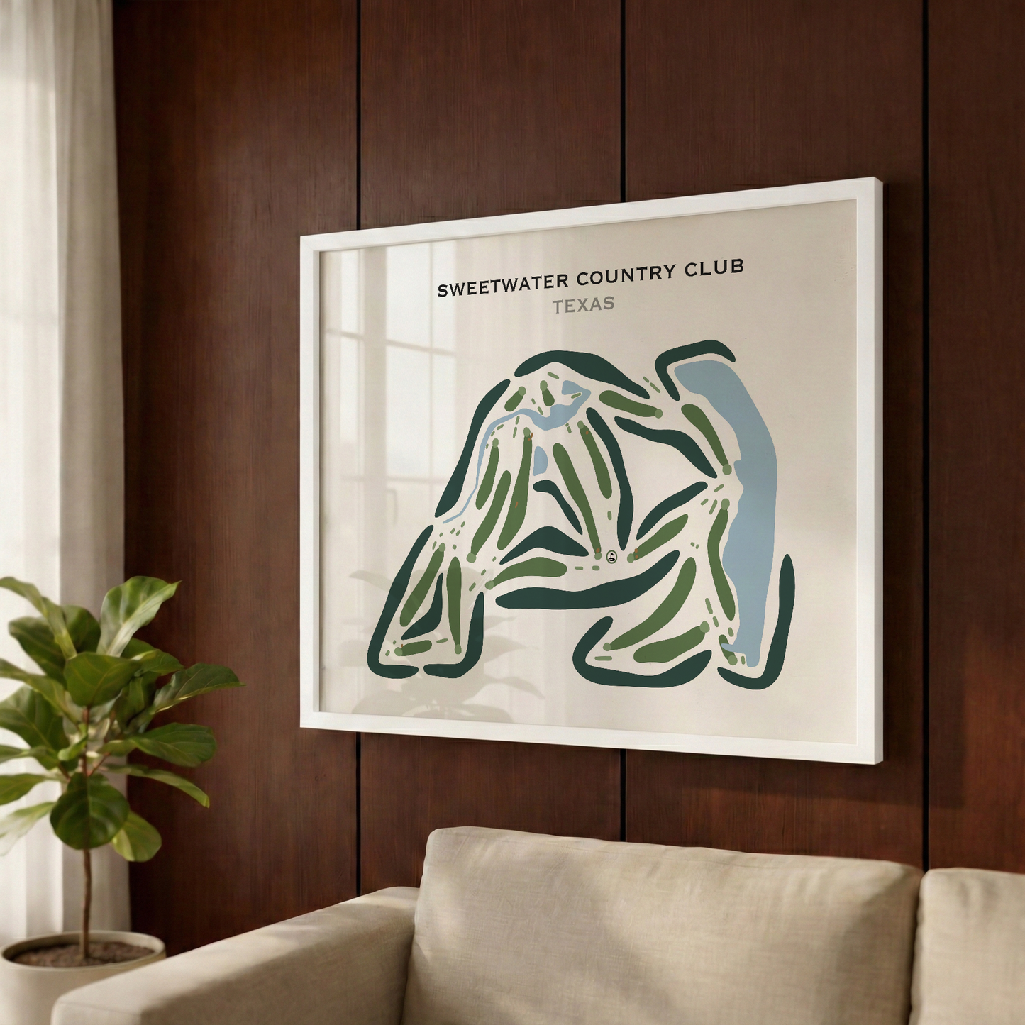 Sweetwater Country Club, Texas - Printed Golf Courses