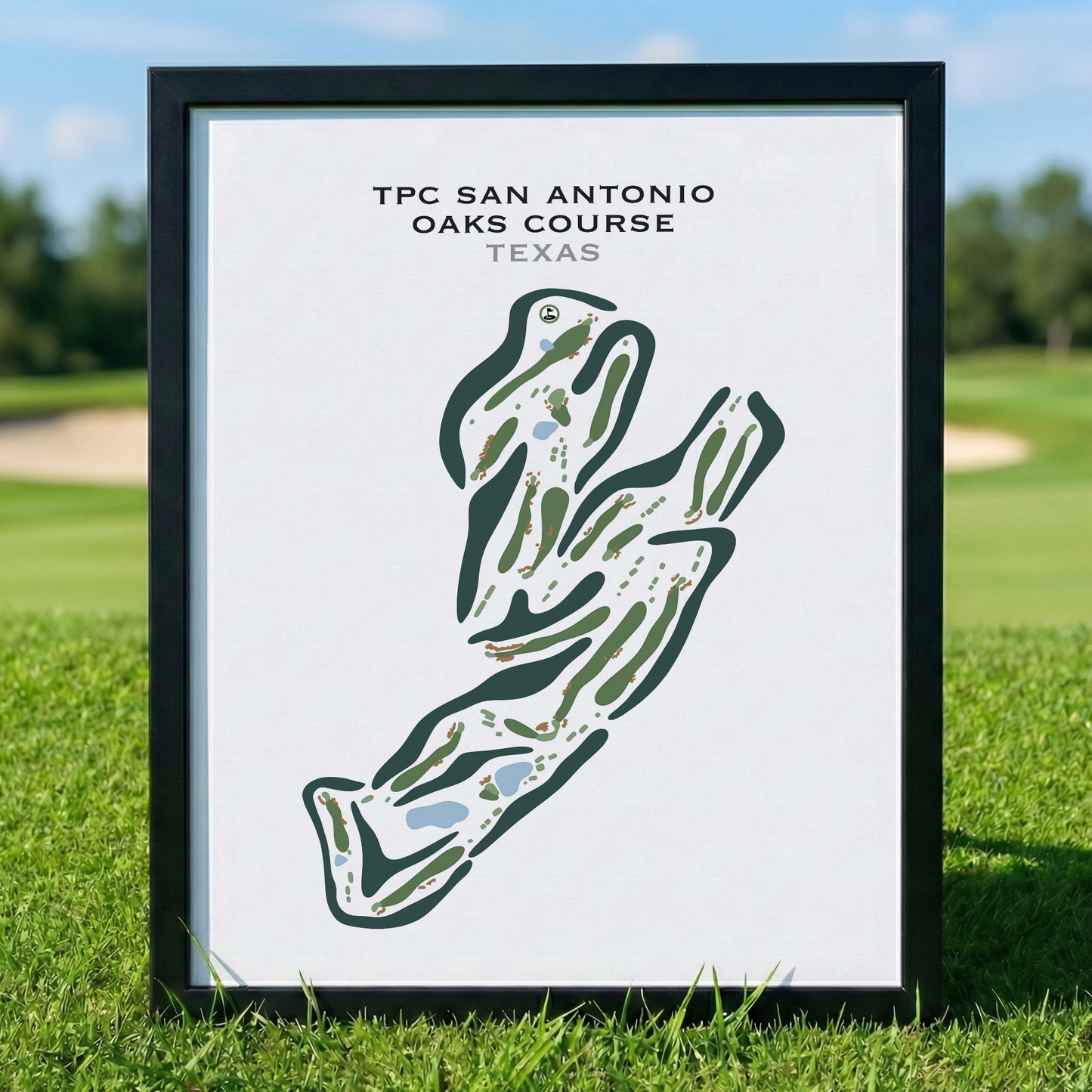 TPC San Antonio Oaks Course, Texas - Printed Golf Courses