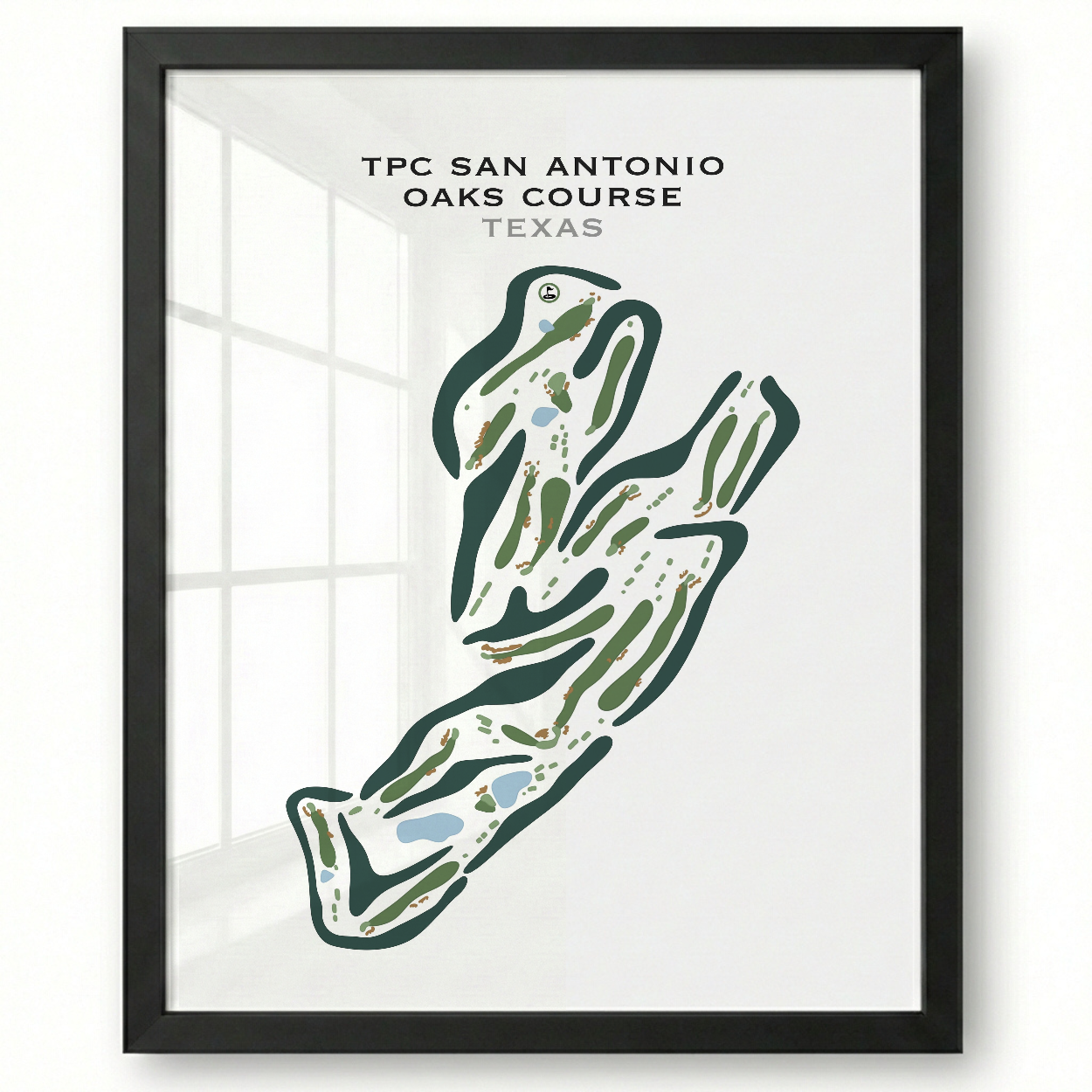 TPC San Antonio Oaks Course, Texas - Printed Golf Courses