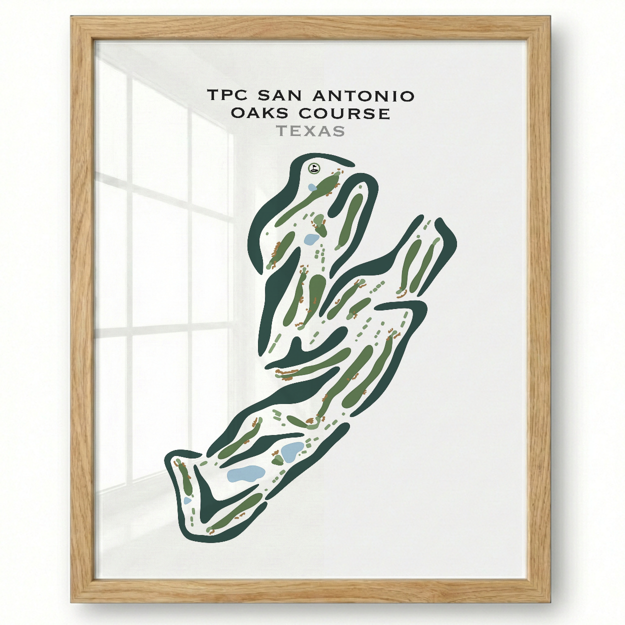 TPC San Antonio Oaks Course, Texas - Printed Golf Courses