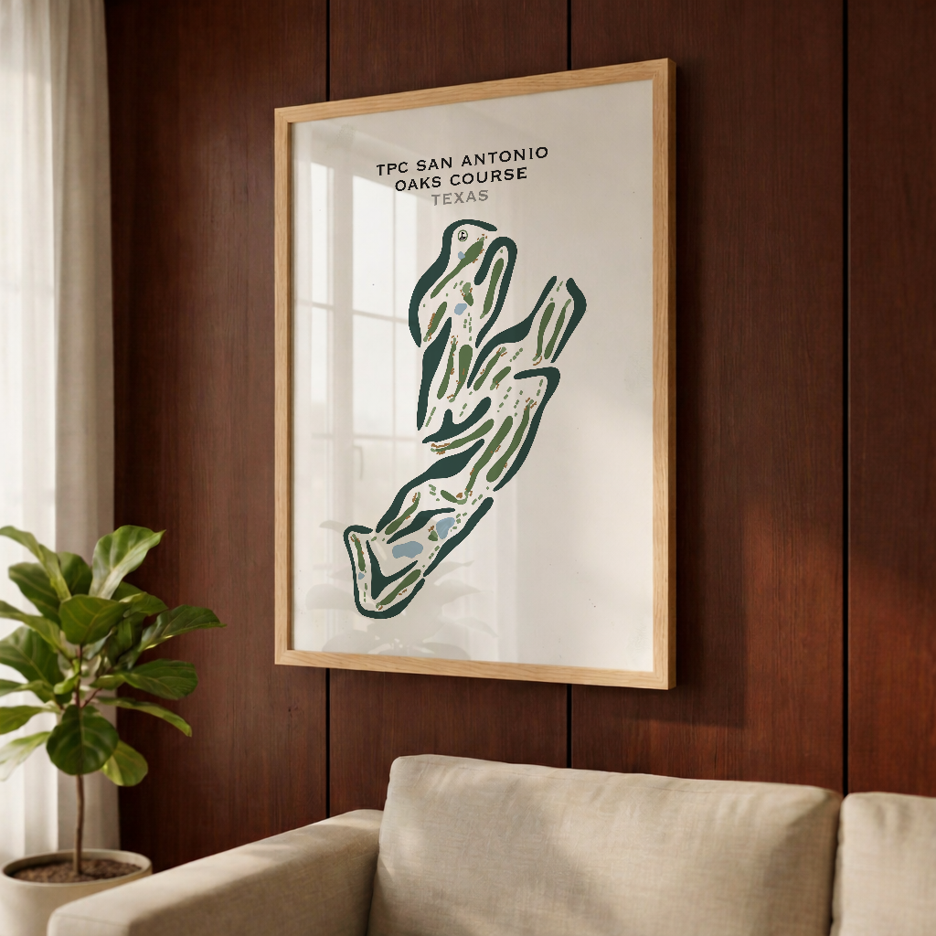 TPC San Antonio Oaks Course, Texas - Printed Golf Courses