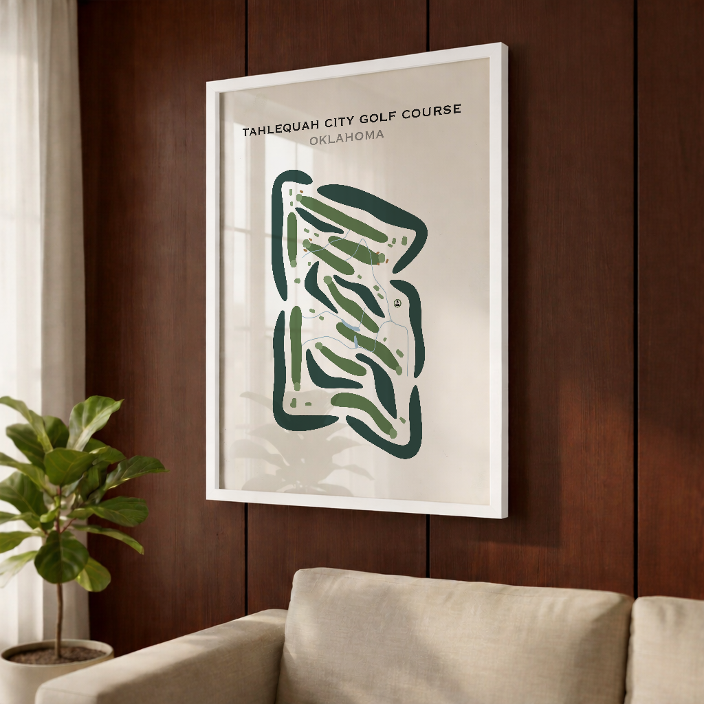 Tahlequah City Golf Course, Oklahoma - Printed Golf Courses