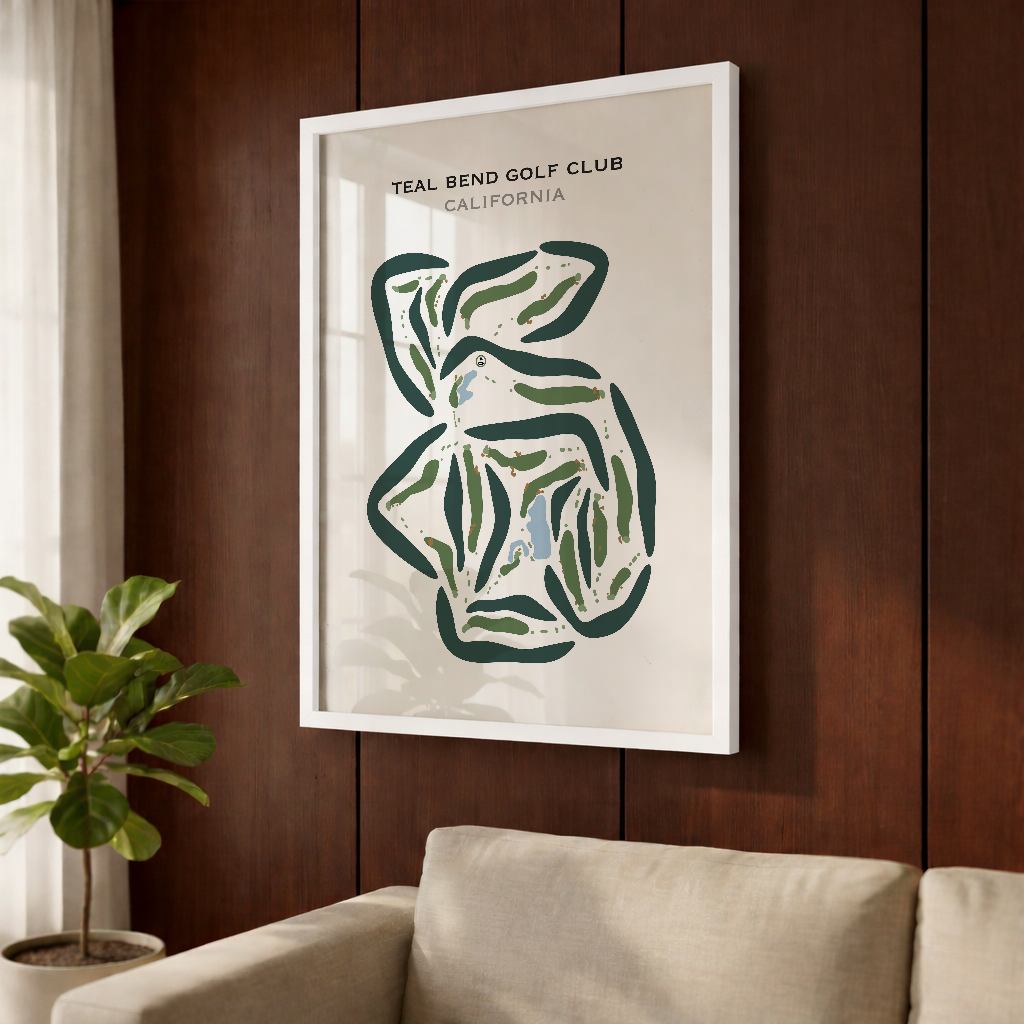 Teal Bend Golf Club, California - Printed Golf Courses