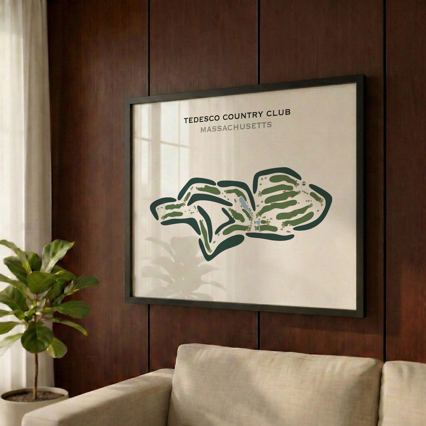 Tedesco Country Club, Massachusetts - Printed Golf Courses