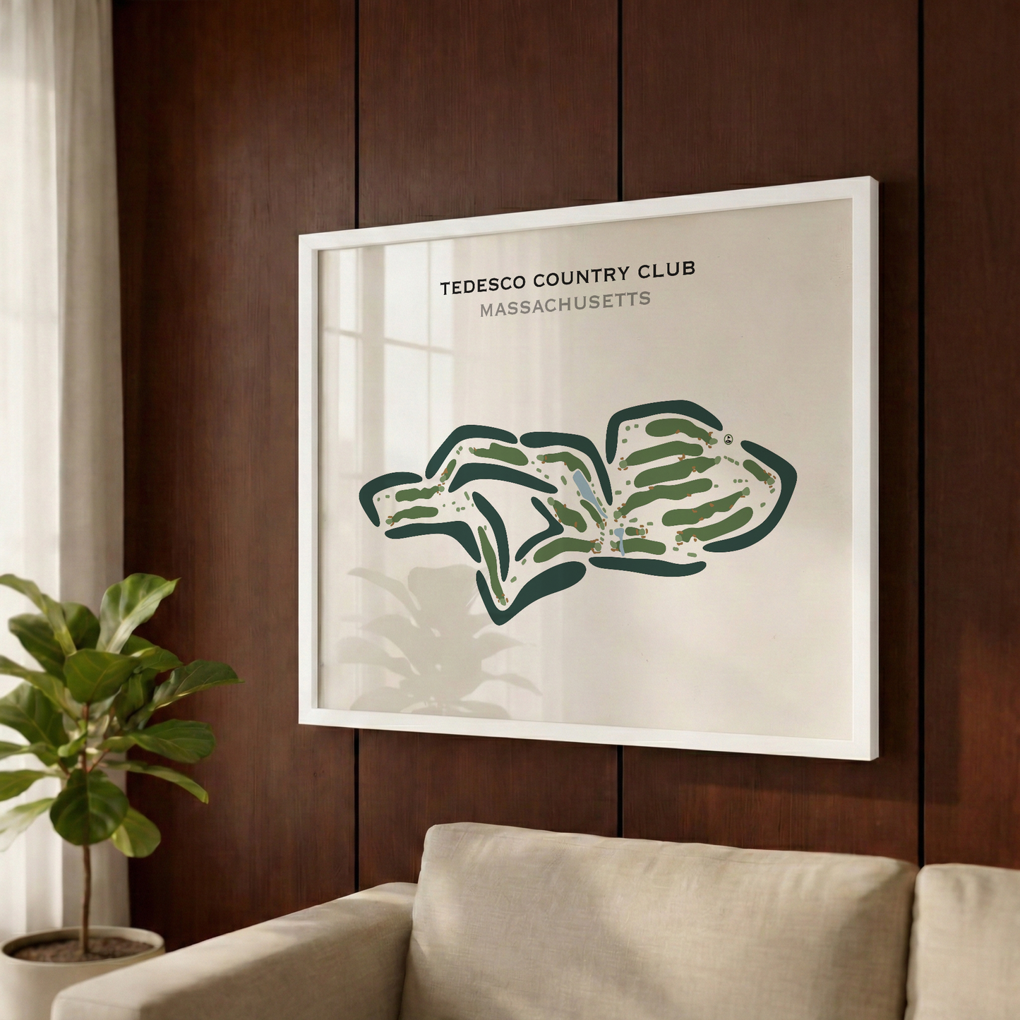 Tedesco Country Club, Massachusetts - Printed Golf Courses