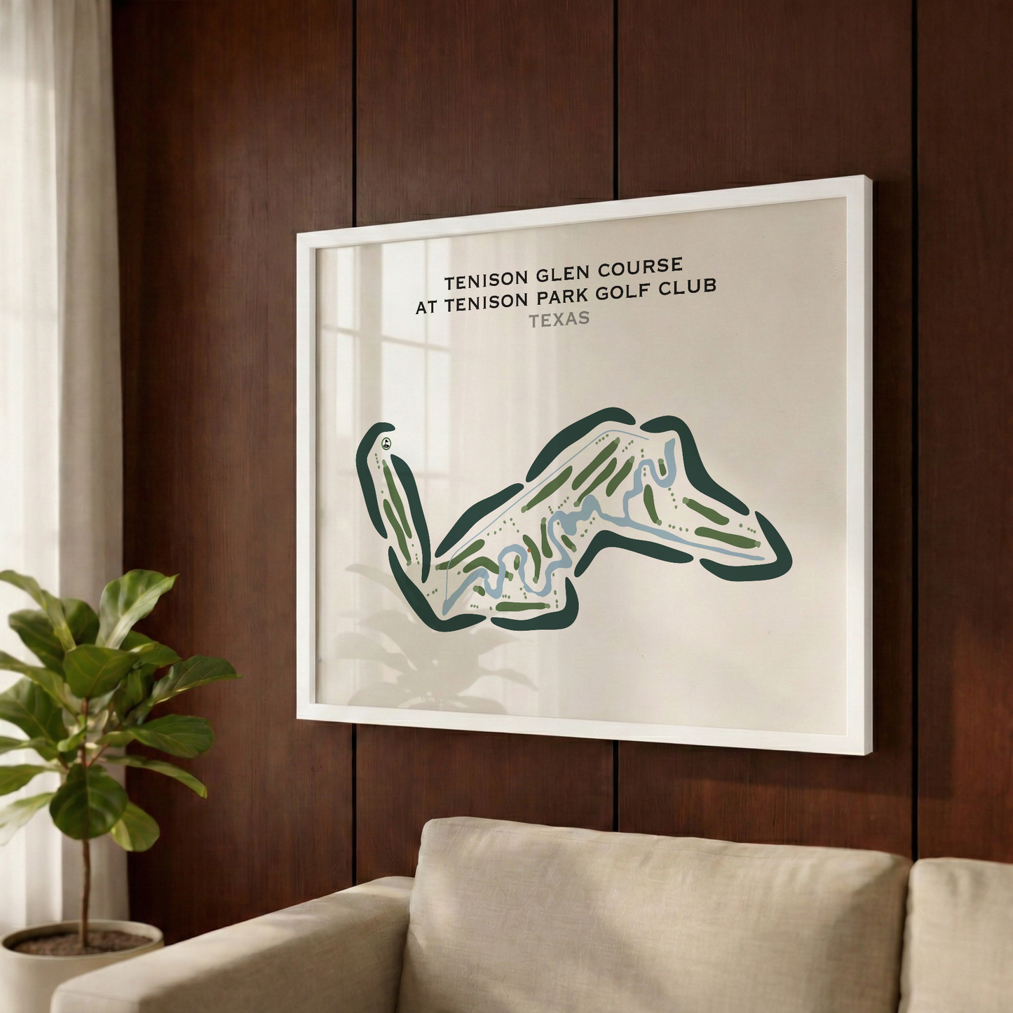 Tenison Glen Course at Tenison Park Golf Club, Texas - Printed Golf Courses
