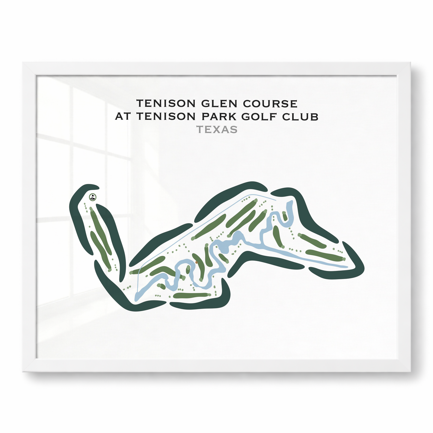 Tenison Glen Course at Tenison Park Golf Club, Texas - Printed Golf Courses