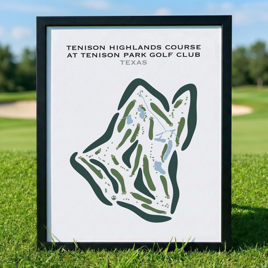 Tenison Highlands Course at Tenison Park Golf Club, Texas - Printed Golf Courses