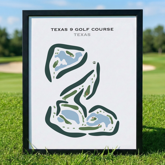Texas 9 Golf Course, Texas - Printed Golf Courses