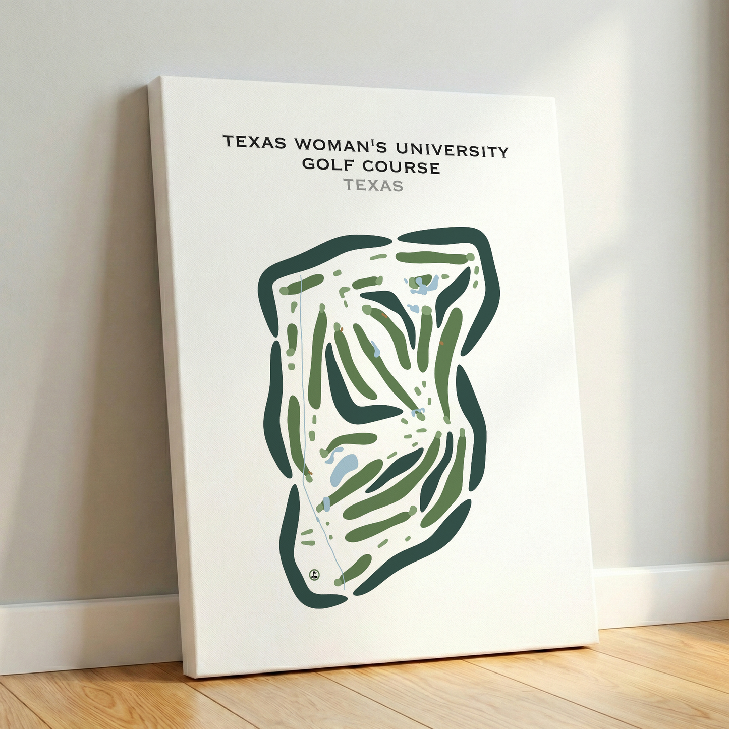 Texas Woman's University Golf Course, Texas - Printed Golf Courses