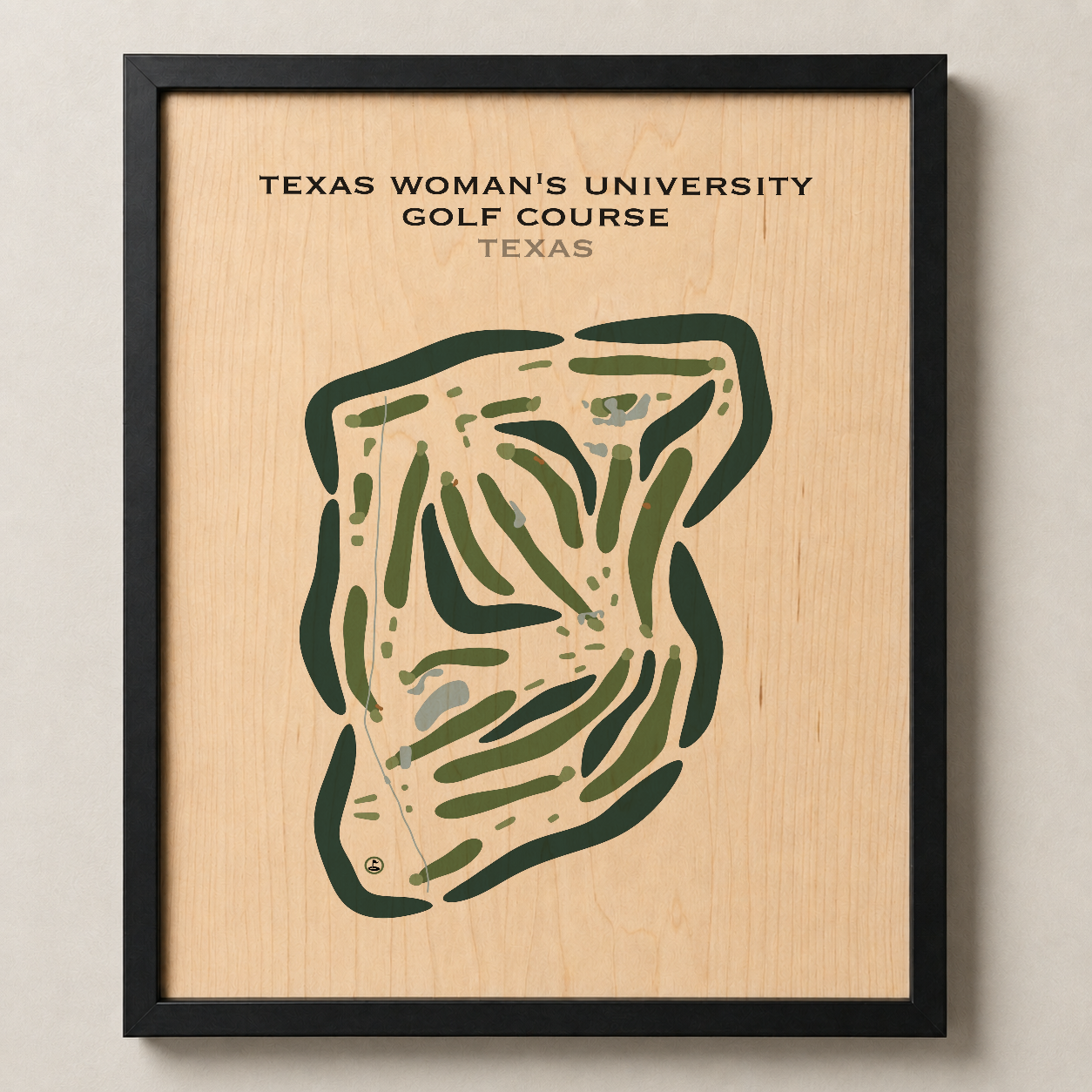 Texas Woman's University Golf Course, Texas - Printed Golf Courses