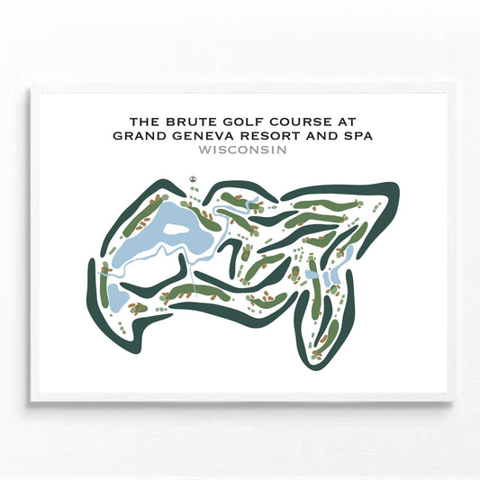 The Brute Golf Course at Grand Geneva Resort & Spa, Wisconsin - Printed Golf Courses