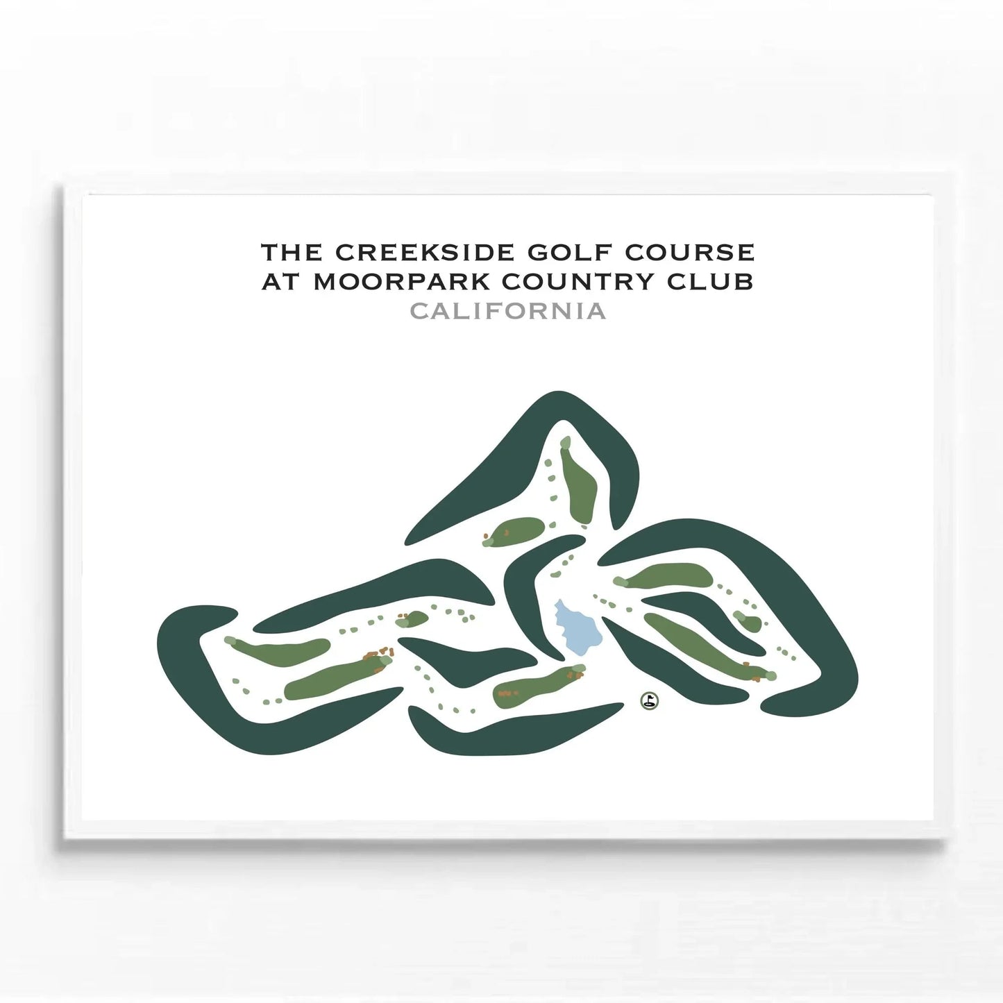 The Creekside Golf Course at Moorpark Country Club, California - Printed Golf Courses