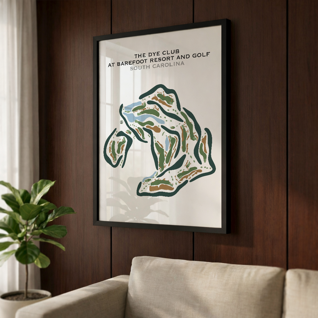 The Dye Club At Barefoot Resort, South Carolina - Printed Golf Courses