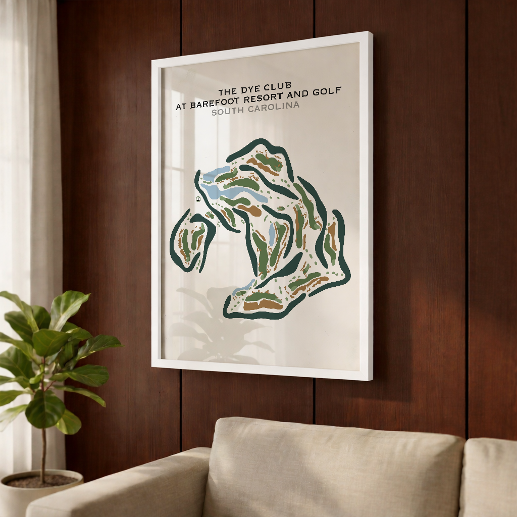 The Dye Club At Barefoot Resort, South Carolina - Printed Golf Courses