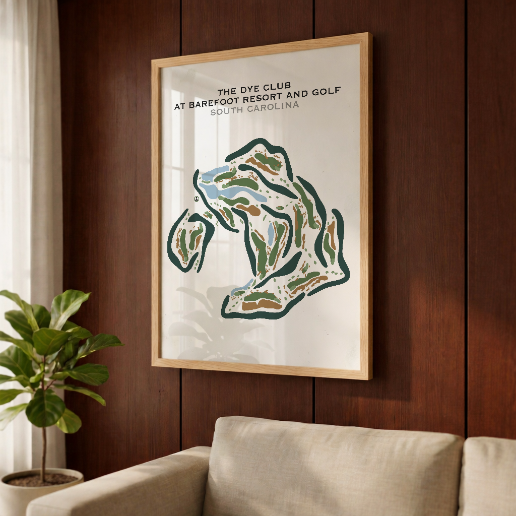 The Dye Club At Barefoot Resort, South Carolina - Printed Golf Courses