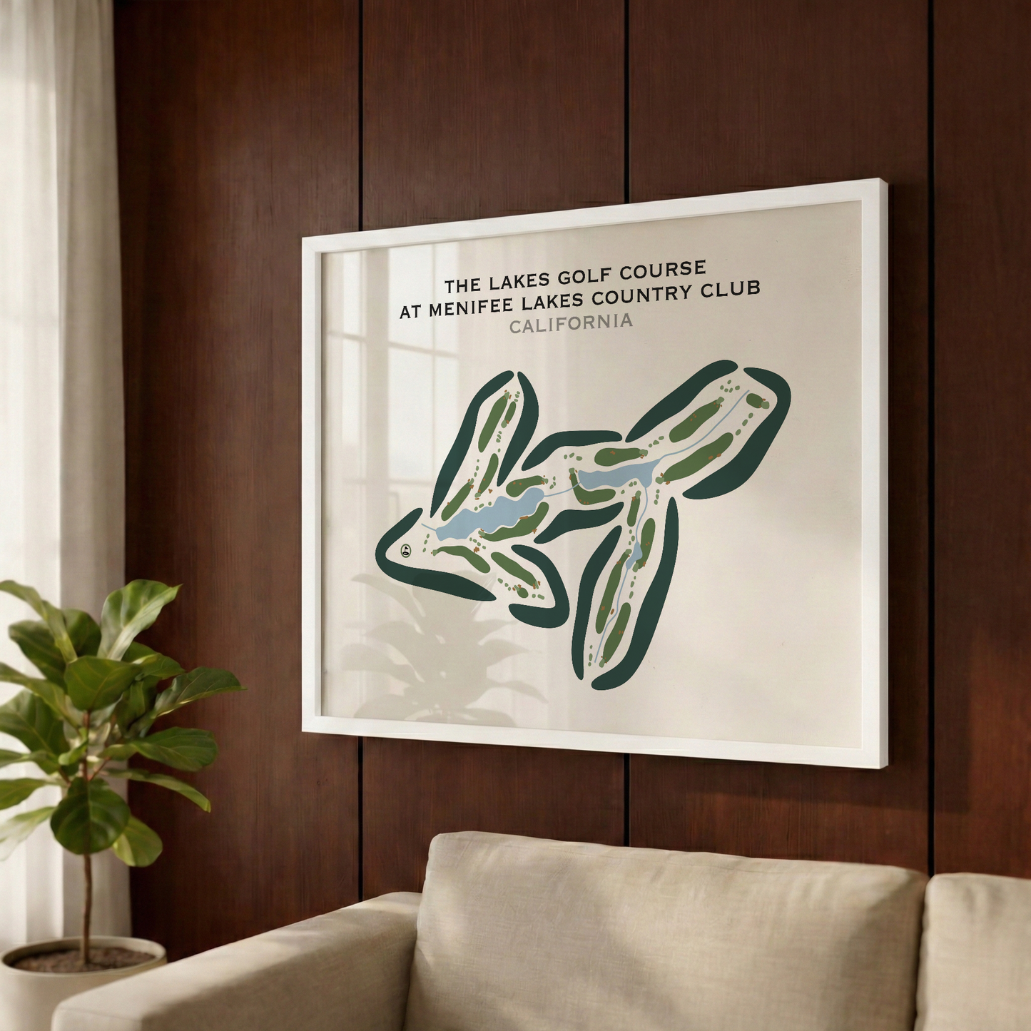 The Lakes Golf Course at Menifee Lakes Country Club, California - Printed Golf Courses