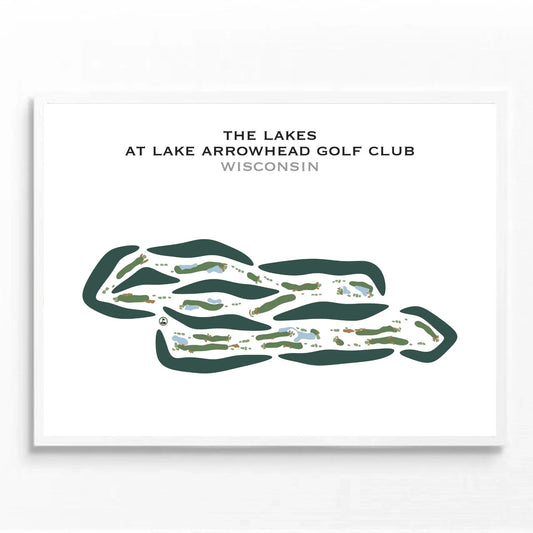 The Lakes at Lake Arrowhead Golf Club, Wisconsin - Printed Golf Courses