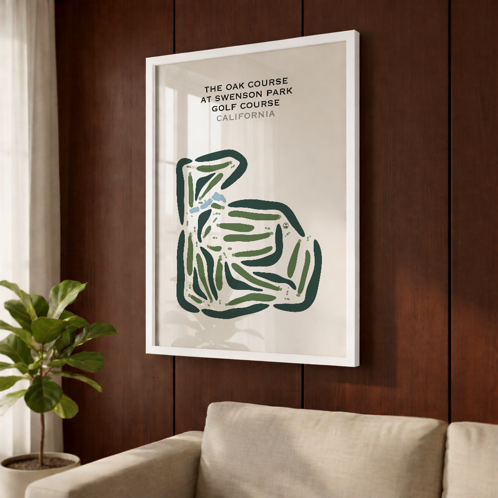 The Oak Course at Swenson Park Golf Course, California - Printed Golf Courses