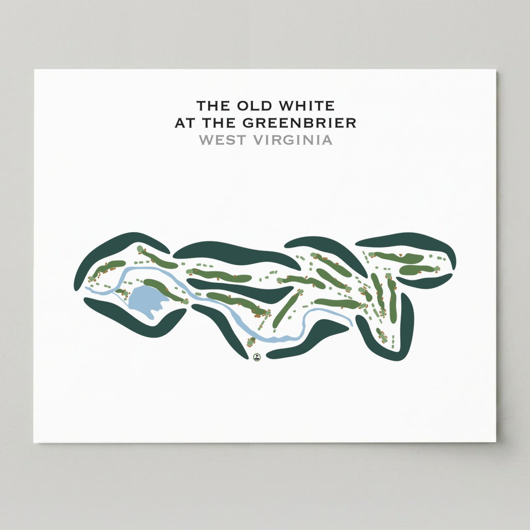 The Old White at The Greenbrier, West Virginia - Printed Golf Course