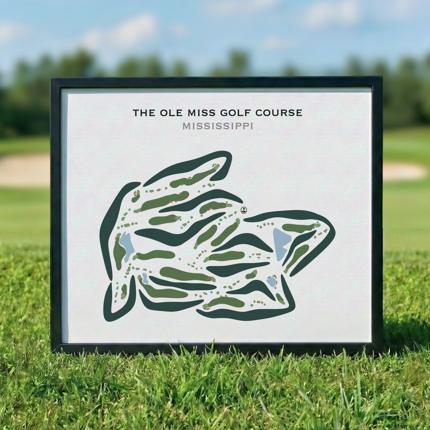 The Ole Miss Golf Course, Mississippi - Printed Golf Course